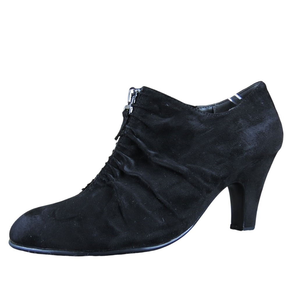 Aerosoles Women's Jalapeno Heelrest Bootie Black Fabric Sz 9.5 Gently Used 2025